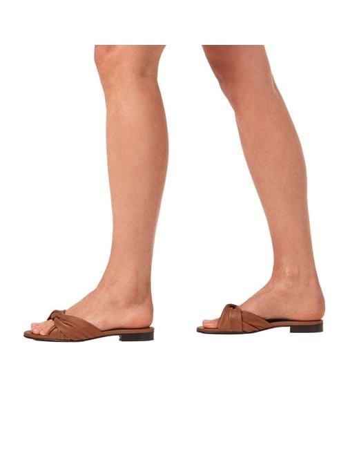 Florrie Brown Emma Flat Sandal Leather