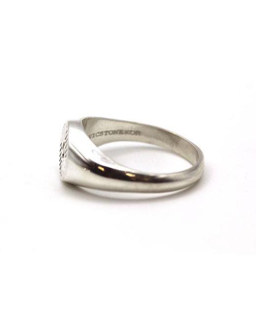 VicStoneNYC Fine Jewelry White Yin And Yang Bold Signet Ring for men