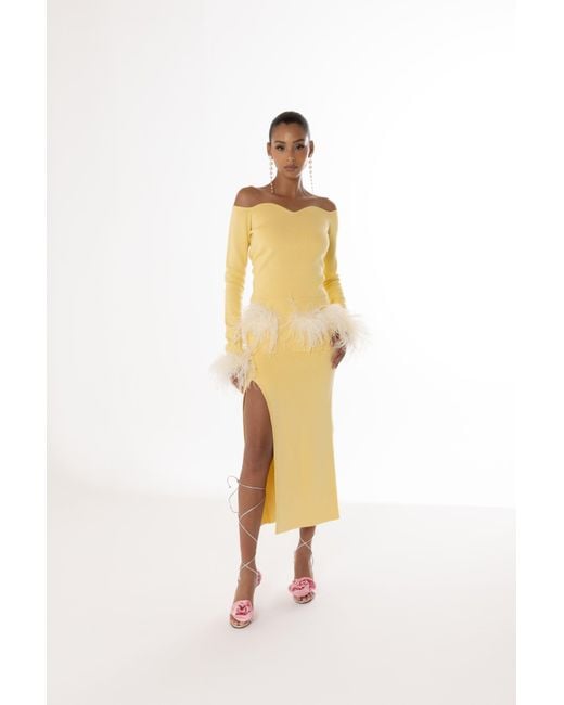 Andreeva Yellow Vanilla Knit Skirt