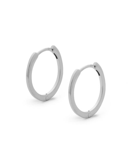 Nellou Jewellery Metallic Nell Hoop Earrings Sterling Large
