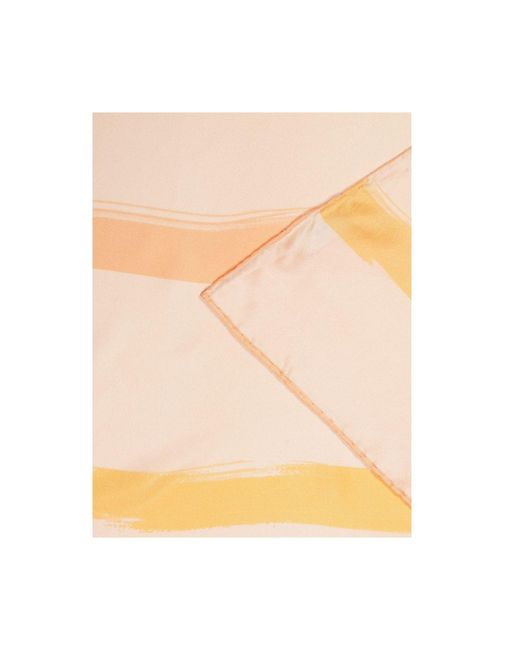 Heritagemoda Natural Peach Hand-Painted Silk Scarf for men