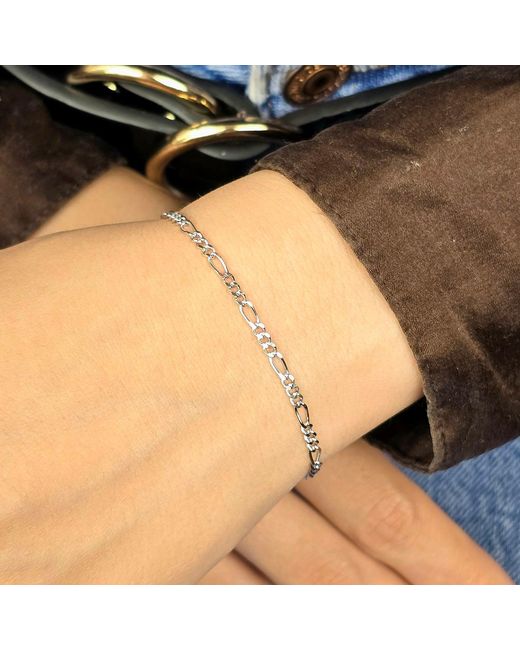 Harfi Metallic Everyday Figaro Chain Stacking Bracelet