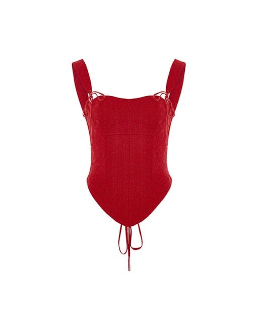 Pcfg The Broderie Anglaise Edit Structured Embroidered Corset