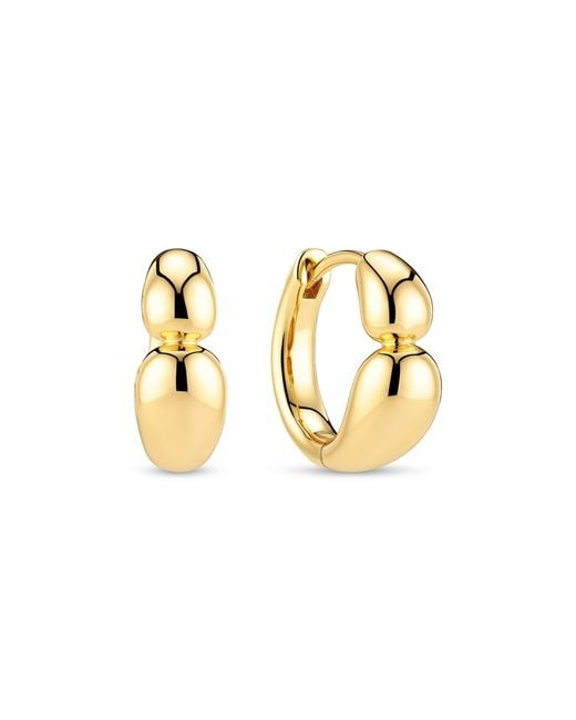Sif Jakobs Jewellery Metallic Earrings Goccia Creolo Piccolo Pianura