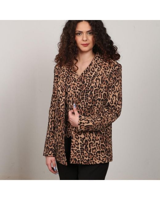 Nuvv Collection Brown Leopard Print Jacket & Vest Set – Bold Modern Style