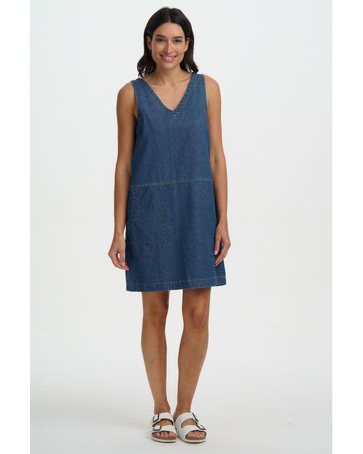 Sugarhill Blue Cecil Tunic Dress Mid Denim