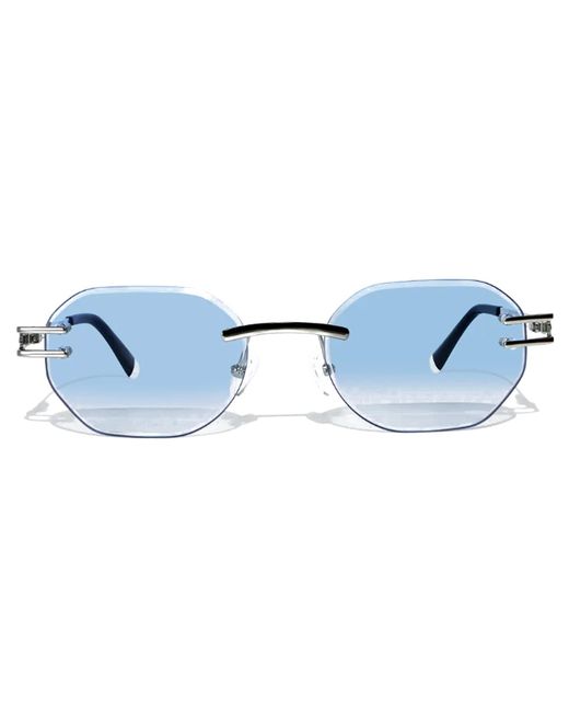 Cossimo Blue Carter Bleu Metal Frameless Sunglasses