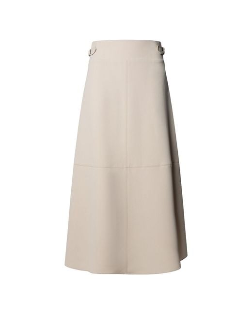 The Extreme Collection Natural Neutrals Flared Midi Skirt