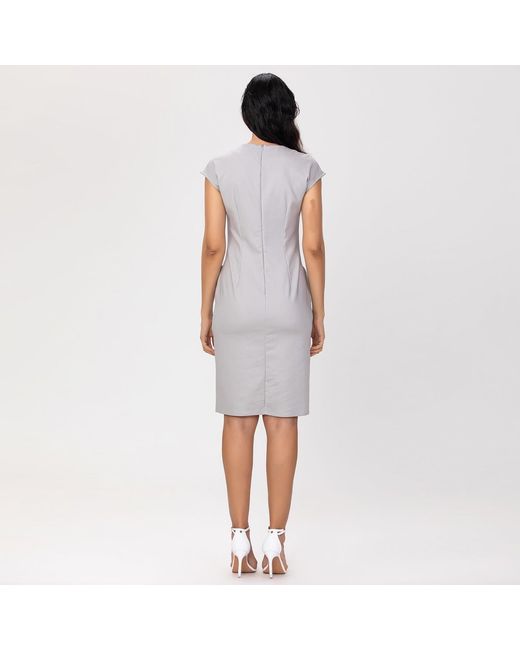 Smart and Joy Gray Neutrals Minimalist Tailor Dress