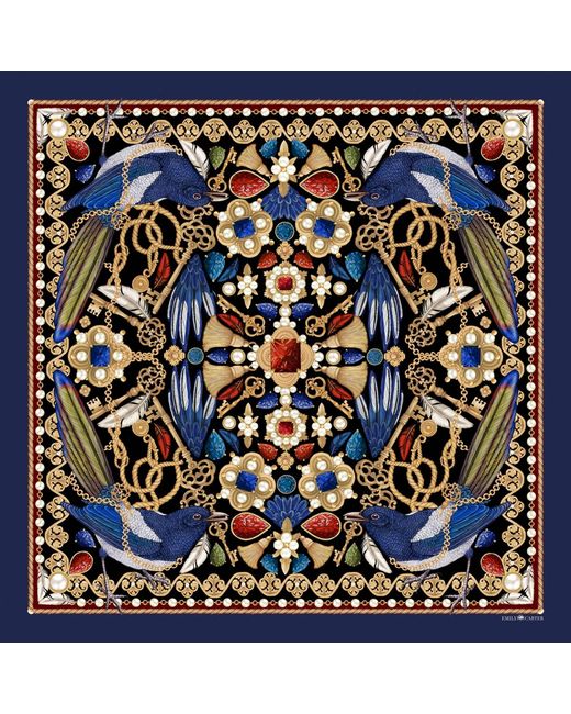 Emily Carter Blue The Medieval Magpie Scarf