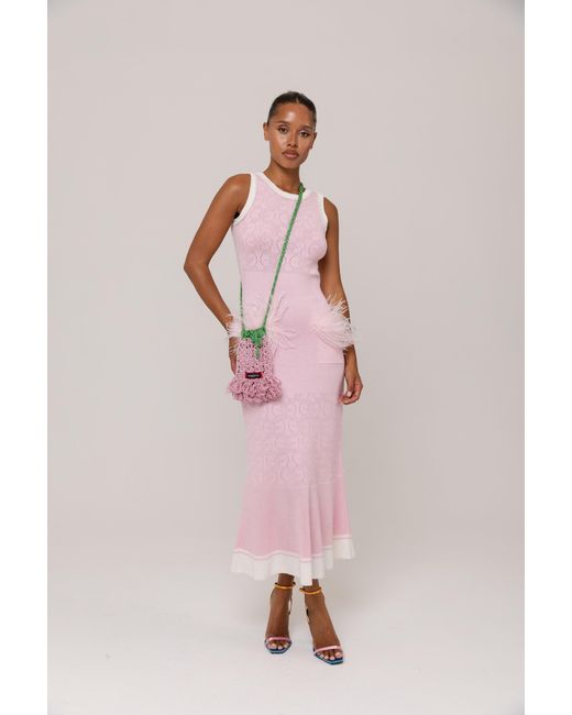 Andreeva Pink Peony Knit Dress