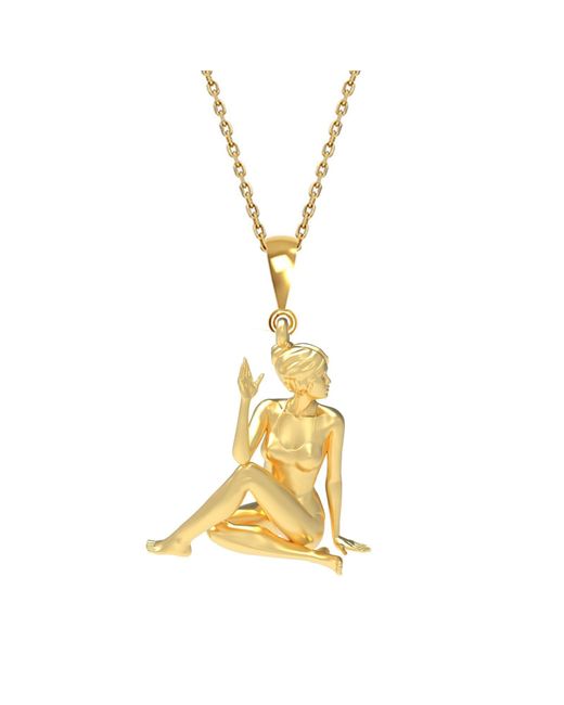 Nowart Jewelry Metallic Yoga Necklace Ardha Matsyendrasana Poses