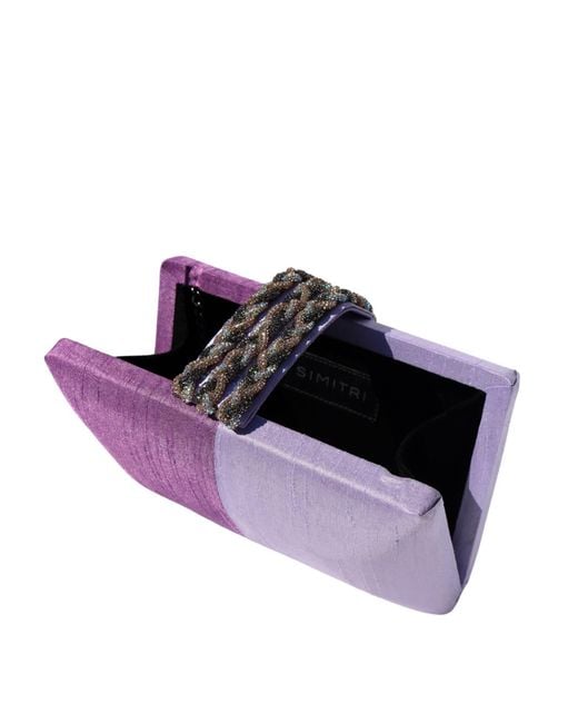 Simitri Purple Iris Clutch