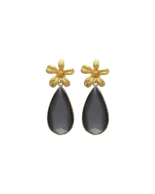 Decolet the label Multicolor Amara Earrings With Smokey Topaz