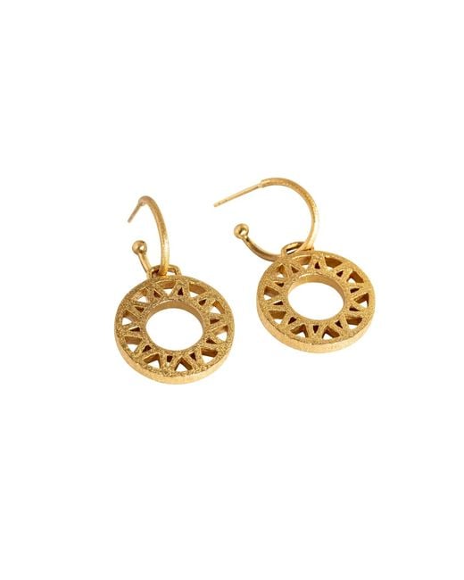 Claire Hill Designs Metallic Geometric Statement Hoop Earrings
