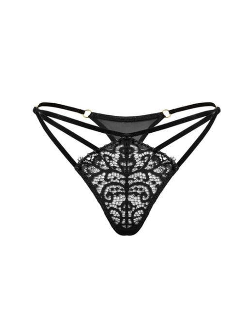 Perilla Lingerie Black Chance Jewellery Thongs