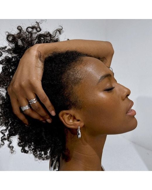 Aaria London Metallic Chateau Hoops