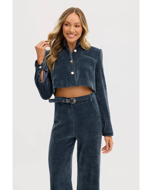 Why Mary Blue Lucia Corduroy Cropped Jacket