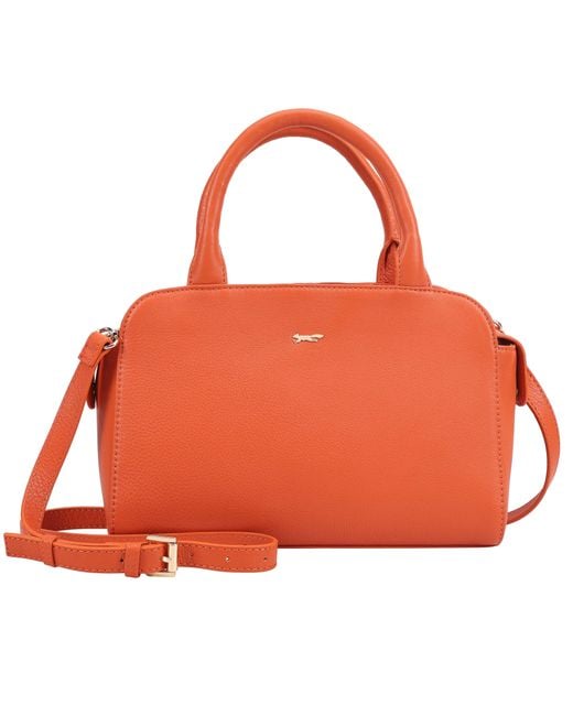 Paul Costelloe Orange Giselle Leather Crossbody Bag
