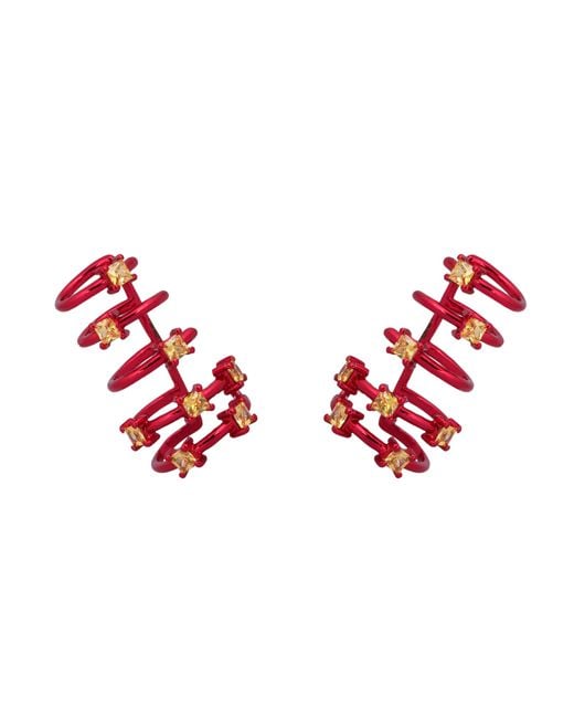 Lavani Jewels Red Fuchsia Togusa Ear Cuff Earring