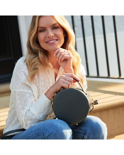 Betsy & Floss Brown Rome Round Circle Crossbody Bag