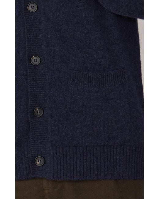 Paul James Knitwear Blue Lambswool Alfie Cardigan for men