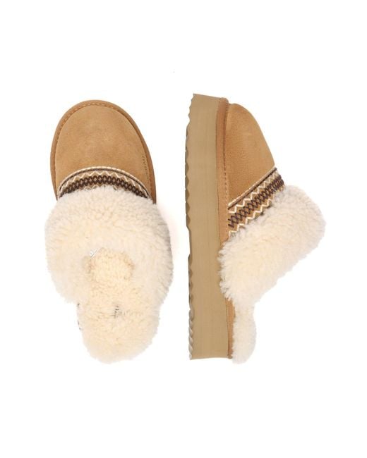 EverAu Australia Natural Crake Knitted Platform Slippers