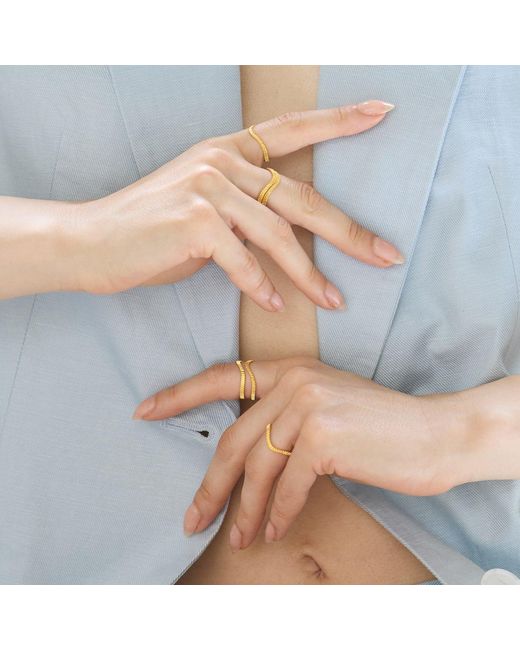 Amadeus Metallic Bloom Stacking Ring