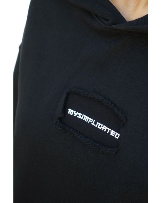 mysimplicated Black Cotton Hoodie