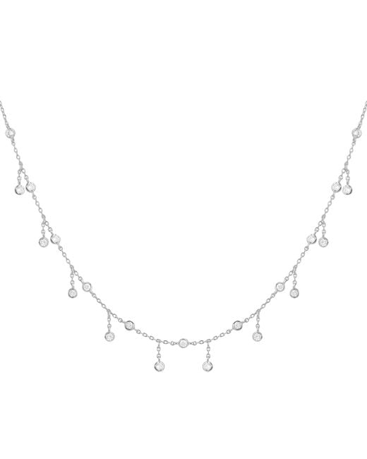 KAMARIA Metallic Rain Drop Choker Necklace With Crystals