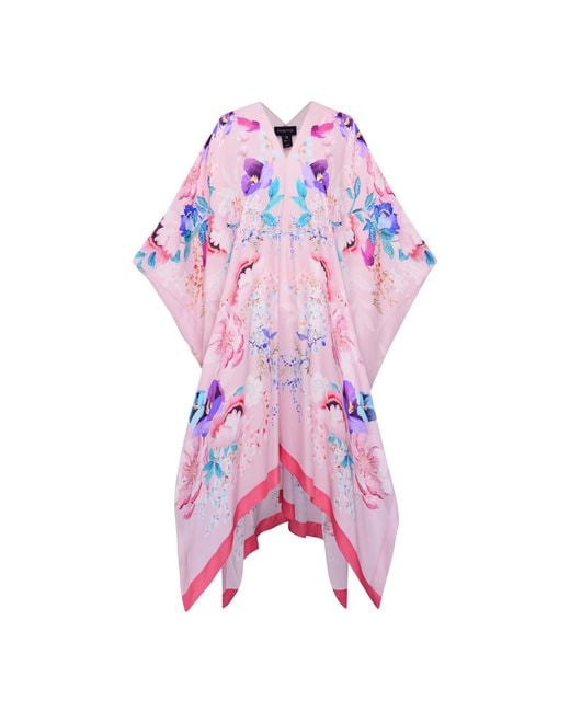 Meng Purple Silk Georgette Kaftan