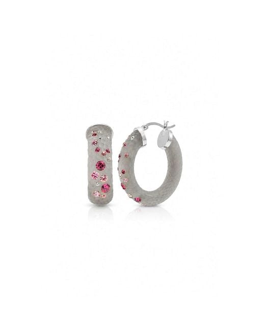 Gold & Honey Metallic Small Oval Confetti Hoop Earrings