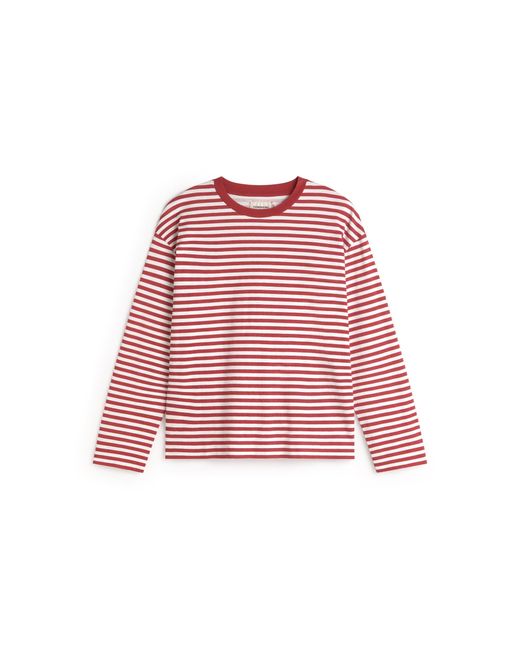 Thinking Mu Red Long-Sleeve Striped Emily T-Shirt