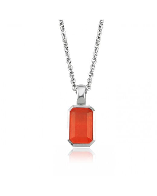 Tvento White The Flamora Necklace for men