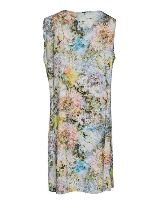 Conquista Green Floral A Line Dress Plus Size