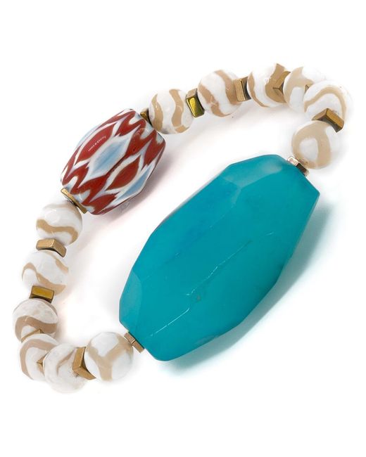 Ebru Jewelry Blue Chunky Agate Stone Nepal Agate Bracelet