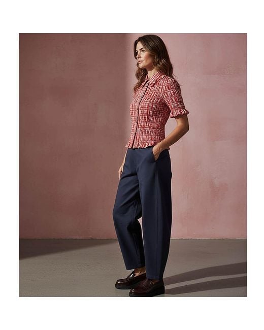 Nooki Design Red Astrid Gingham Blouse