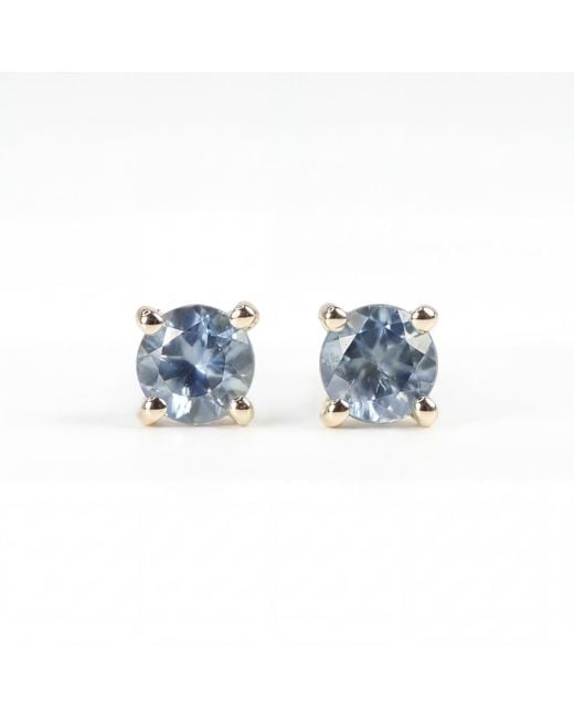 Melt'm Jewelry Blue 3Mm Montana Sapphire Stud Earrings In14K Solid