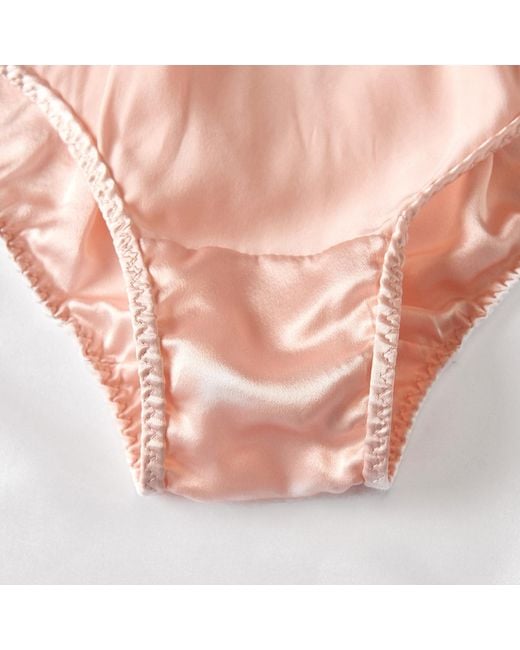 Soft Strokes Silk Pink Set Of Two Pure Mulberry Silk French Cut Panties High Waist