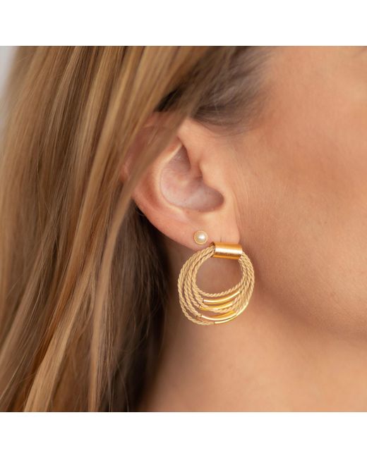 Nart Nature Making Art Metallic Neutrals The Multiple Buriti Natural Fiber Earrings