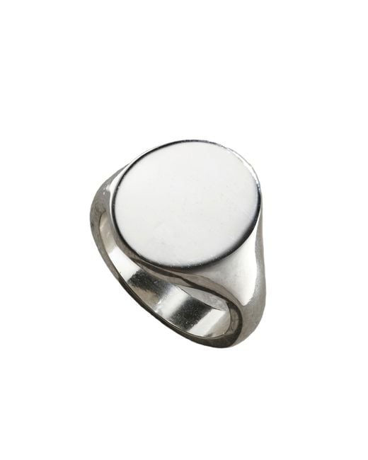 Posh Totty Designs Gray Sterling Silver Men's Oval Signet Ring for men
