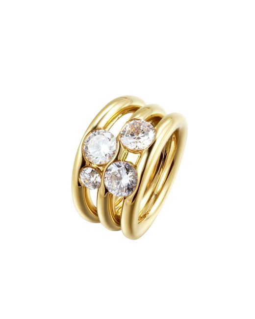 Onewildone Metallic Going Places Cluster Ring
