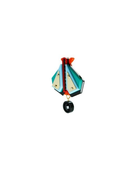 Gissa Bicalho Green Acrylic Handmade Brooch Papaloti