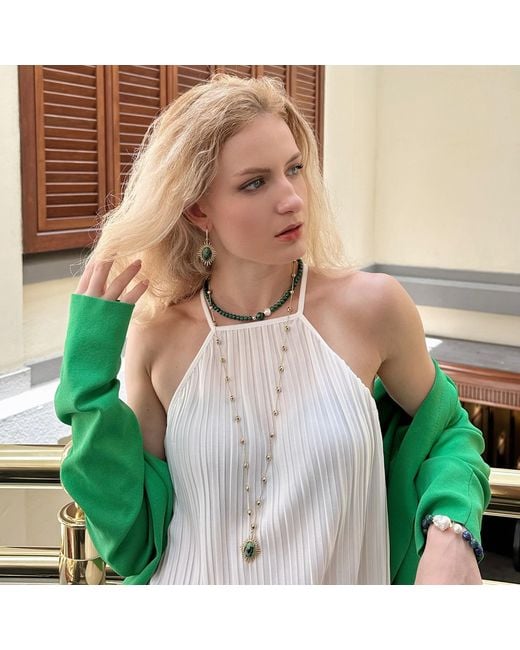 Farra Green Epidote Hook Earrings