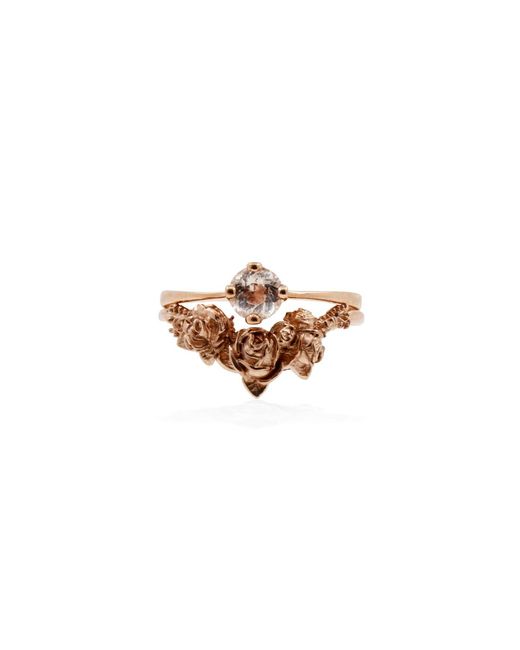 Lee Renee Brown Rose Chevron Ring – Rose Gold