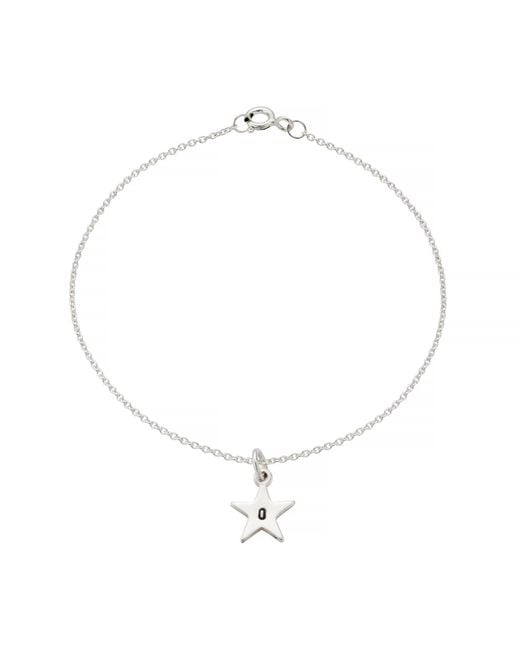 Posh Totty Designs Metallic Sterling Silver Initial Star Charm Bracelet