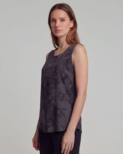 Lords of Harlech Blue Tina Paisley Explosion Muscle Tank
