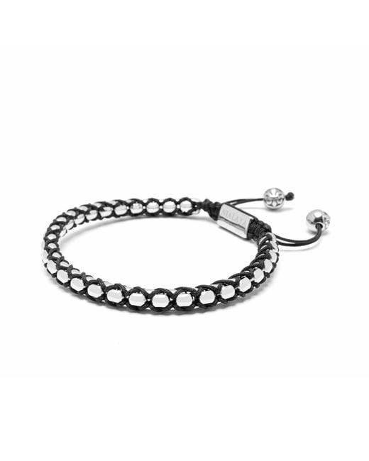 Nialaya Metallic String Box Chain Bracelet for men