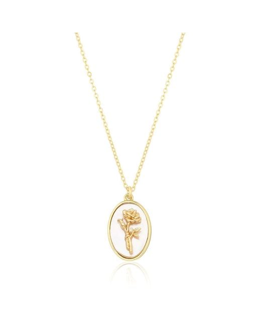 SET & STONES Metallic Katrina Birth Flower Necklace