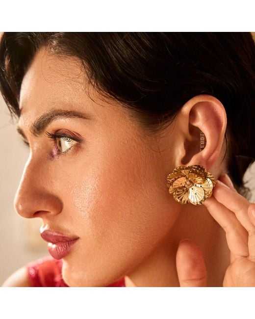 Simitri Green Goldie Studs Earrings